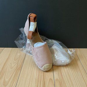 Blush pink Espadrilles with ankle wrap ties